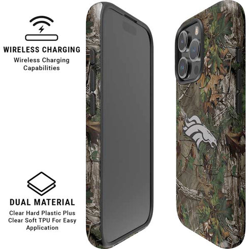 NFL Denver Broncos Realtree Xtra Green Camo iPhone 16 Pro Magsafe Impact Case